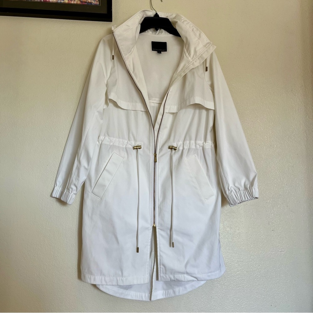 Banana Republic Lightweight Anorak with Hood, Sz M White
